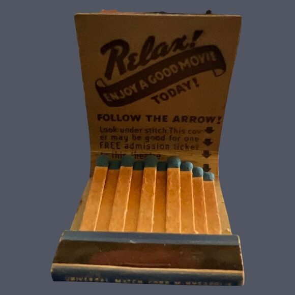 Vintage Pantages Theater Unstruck Matchbook RARE FIND - Picture 2 of 4